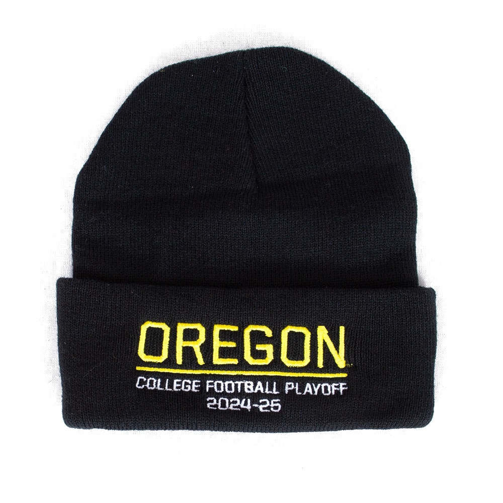 Playoffs, McKenzie SewOn, Black, Beanie, Acrylic, Accessories, Unisex, Football, 2024, Post Season, Oregon design, Hat, 920055